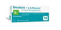 DESLORA-1A Pharma 5 mg film-coated tablets, 50 pcs