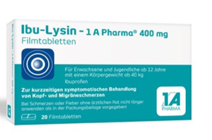 IBU-LYSIN 1A Pharma 400 mg Film-Coated Tablets, 20 Capsules