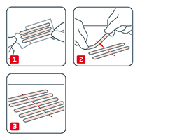 LEUKOPLAST Leukosan Strip sterile 6x38 mm/6x75 mm, 9 pcs