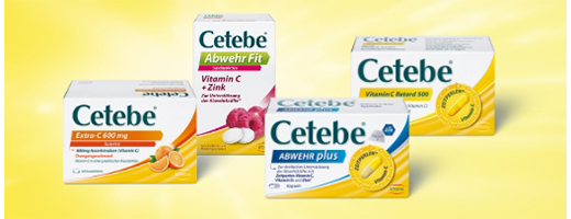 CETEBE Vitamin C slow-release capsules 500 mg, 30 pcs