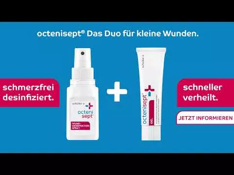 Video about Octenisept wound disinfection spray with spray pump, 50 ml