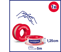 HANSAPLAST Classic fixation plaster 1.25 cm x 5 m, 1 pc