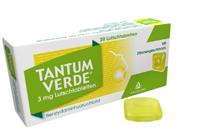 TANTUM VERDE 3 mg lozenge with lemon flavour, 20 pcs