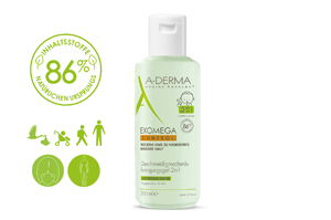 A-DERMA EXOMEGA CONTROL Cleansing Gel 2in1, 200 ml