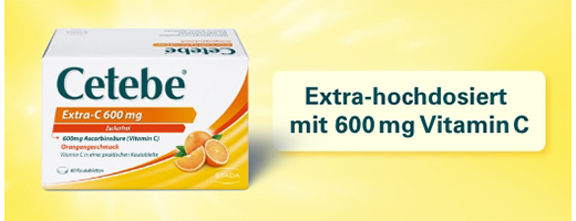 CETEBE Extra-C 600 mg chewable tablets, 120 pcs