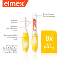 ELMEX Interdental brushes ISO size 4 0.7 mm yellow, 8 pcs