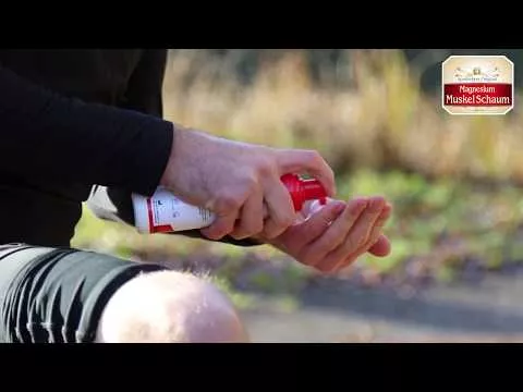 Video about Magnesium muscle foam Apothekers Original, 100 ml