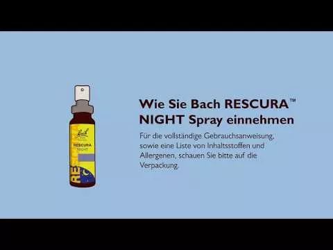 Video about Bach Flowers Original Rescura Night Spray with alcohol, 20 ml