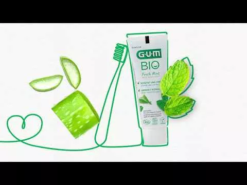 Video about GUM Organic toothpaste, fresh mint, 75 ml