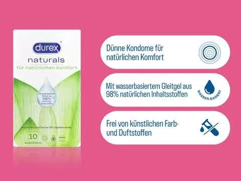 Video about Durex naturals condoms with water-based lubricant, 10 pieces