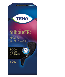 TENA SILHOUETTE Panty liners normal noir, 26 pcs