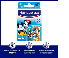 HANSAPLAST Children's plaster strips Mickey & Friends, 20 pcs