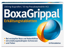 BOXAGRIPPAL Cold tablets 200 mg/30 mg FTA, 10 pcs
