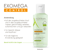A-DERMA EXOMEGA CONTROL Cleansing Gel 2in1, 200 ml