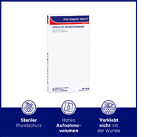 HANSAPOR sterile wound dressing 10x20 cm, 3 pcs