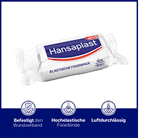 HANSAPLAST elastic fixation band, creped 8 cm x 4 m, 1 pc