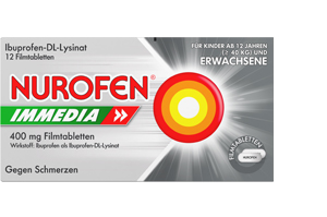 NUROFEN Immedia 400 mg film-coated tablets, 12 pcs
