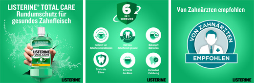 LISTERINE Total Care Gum Protection Mouthwash, 600 ml