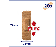 HANSAPLAST Elastic plaster strips, 20 pcs