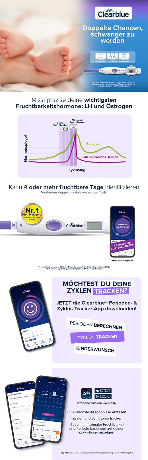 CLEARBLUE Ovulation test advanced & digital, 10 pcs