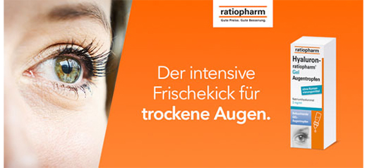 HYALURON-RATIOPHARM Gel eye drops, 2X10 ml