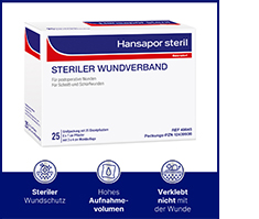 HANSAPOR sterile wound dressing 6x7 cm, 25 pcs