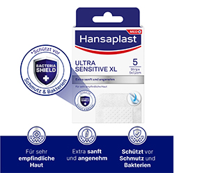 HANSAPLAST Ultra Sensitive Wound Dressing 5x7.2 cm XL, 5 pcs