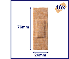 HANSAPLAST extra robust waterproof plaster strips, 16 pcs