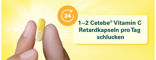 CETEBE Vitamin C slow-release capsules 500 mg, 30 pcs