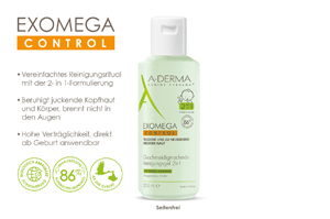 A-DERMA EXOMEGA CONTROL Cleansing Gel 2in1, 200 ml