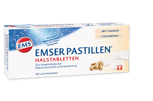 EMSER Pastilles Throat Tablets with Ginger sugar-free, 30 pcs