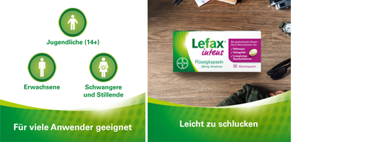 LEFAX intensive liquid capsules 250 mg simeticon, 50 pcs