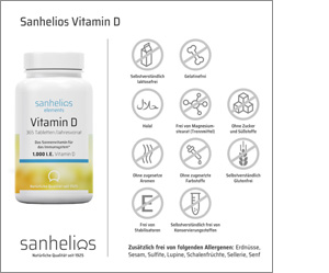 SANHELIOS Vitamin D 1,000 I.U. tablets, 365 pcs