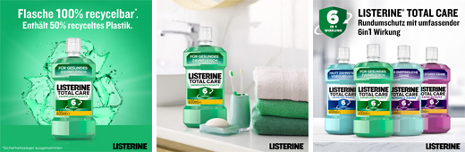 LISTERINE Total Care Gum Protection Mouthwash, 600 ml
