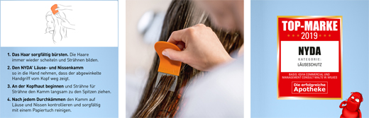 NYDA Lice and nit comb metal, 1 pc