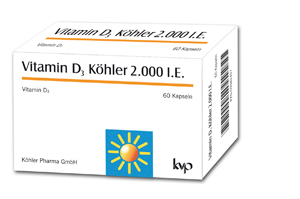 VITAMIN D3 KÖHLER 2,000 I.U. capsules, 60 pcs