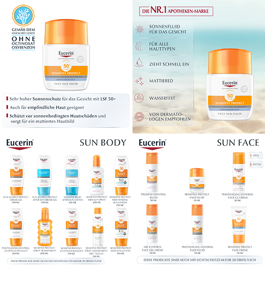 EUCERIN Sun Fluid mattifying LSF 50+, 50 ml