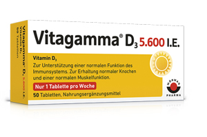 VITAGAMMA D3 5,600 I.U. vitamin D3 NEM Tablets, 50 pcs