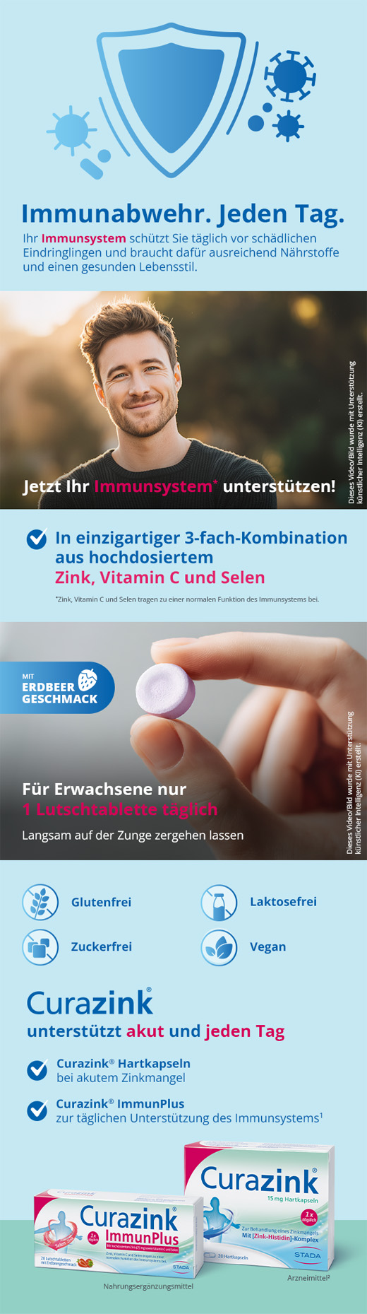 CURAZINK ImmunPlus lozenges, 50 pcs