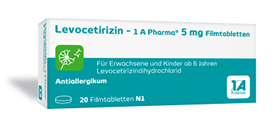 LEVOCETIRIZIN-1A Pharma 5 mg Film-Coated Tablets, 100 Capsules