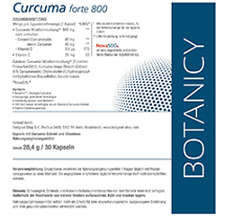 CURCUMA FORTE 800 with NovaSol Curcumin Capsules, 30 pcs
