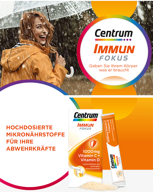 CENTRUM Focus Immune 1000 mg Vitamin C+D Sticks, 24 pcs