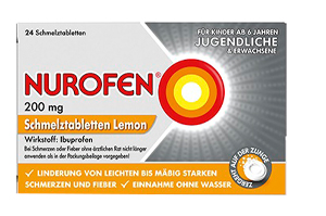 NUROFEN 200 mg Lemon melting tablets, 24 pcs