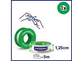HANSAPLAST Sensitive fixation patch 1.25 cm x 5 m, 1 pc