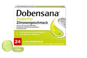 DOBENSANA sugar-free lemon sc.1,2mg/0,6mg Lut., 24 pcs
