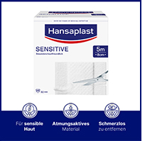 HANSAPLAST Sensitive plaster 8 cmx5 m roll, 1 pc