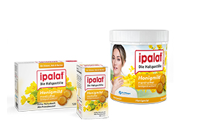 IPALAT Throat lozenges, mild honey without menthol, sugar-free, 120 pcs