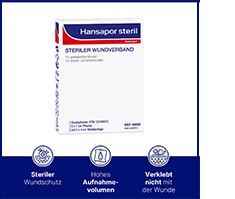 HANSAPOR sterile wound dressing 6x7 cm, 1 pc