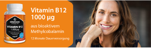 VITAMIN B12 1000 µg high-dose vegan tablets, 180 pcs