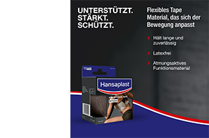 HANSAPLAST Sport Kinesiology Tape 5 cmx5 m black, 1 pc